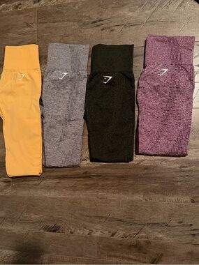 Gymshark Seamless Leggings - Yellow, Gray, Black, Purple